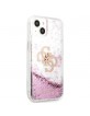 Guess iPhone 13 mini Case Cover 4G Big Logo Liquid Glitter Pink