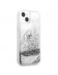 Guess iPhone 13 mini Case Cover 4G Big Logo Liquid Glitter Silver