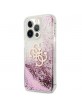 Guess iPhone 13 Pro Max Case Cover 4G Big Logo Liquid Glitter Pink