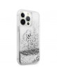 Guess iPhone 13 Pro Max Hülle Case Cover 4G Big Logo Liquid Glitter Silber