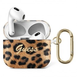 Guess AirPods 3 Case Cover Leopard Collection gold