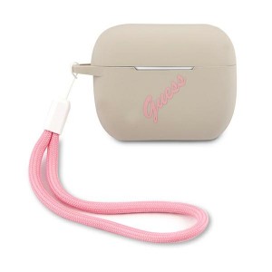 Guess  AirPods Pro Hülle Case Cover Silikon Vintage Graurosa