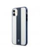 BMW iPhone 11 Hülle Case Cover Middle Stripe Navy Transparent
