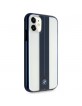 BMW iPhone 11 Hülle Case Cover Middle Stripe Navy Transparent