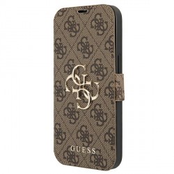 Guess iPhone 13 Pro Book Case Cover 4G Big Metal Logo Brown