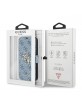 Guess iPhone 13 Tasche Book Case 4G Big Metal Logo Blau