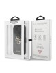 Guess iPhone 13 Tasche Book Case 4G Big Metal Logo Grau