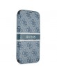 Guess iPhone 13 mini Tasche Book Case 4G Stripe Blau