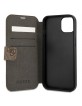Guess iPhone 13 mini Tasche Book Case 4G Stripe Braun