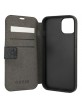 Guess iPhone 13 mini Tasche Book Case 4G Stripe Grau