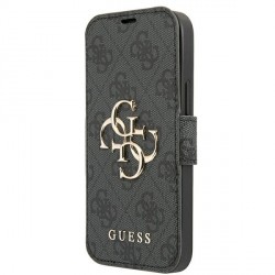 Guess iPhone 13 Pro Max Book Case Cover 4G Big Metal Logo Gray