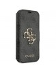 Guess iPhone 13 Pro Max Tasche Book Case 4G Big Metal Logo Grau