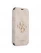Guess iPhone 13 Pro Max Tasche Book Case 4G Big Metal Logo Rosa