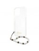 Guess iPhone 13 Pro Case Cover Transparent White Pearl