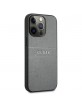 Guess iPhone 13 Pro Hülle Case Cover Saffiano Stripe Grau
