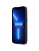 Guess iPhone 13 Pro Hülle Case Cover Saffiano 4G Metal Logo Blau