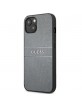 Guess iPhone 13 Hülle Case Cover Saffiano Stripe Grau