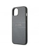 Guess iPhone 13 Hülle Case Cover Saffiano Stripe Grau