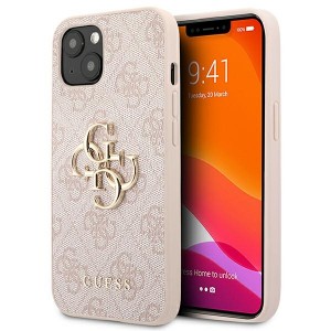Guess iPhone 13 mini Hülle Case Cover 4G Big Metal Logo Rosa