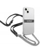 Guess iPhone 13 mini Case Cover 4G gray strap silver chain