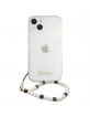 Guess iPhone 13 mini Hülle Case Cover Transparent Weiße Perle