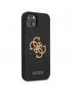 Guess iPhone 13 mini Hülle Case Cover Silikon 4G Logo Schwarz