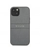 Guess iPhone 13 mini Hülle Case Cover Saffiano Stripe Grau