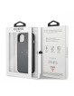 Guess iPhone 13 mini Hülle Case Cover Saffiano Stripe Grau