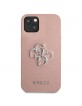 Guess iPhone 13 mini Hülle Case Cover Saffiano 4G Metal Logo Rosa