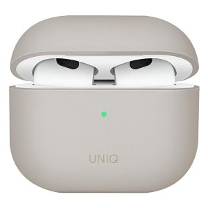 UNIQ AirPods 3 Hülle Case Cover Lino Hybrid Silikon beige
