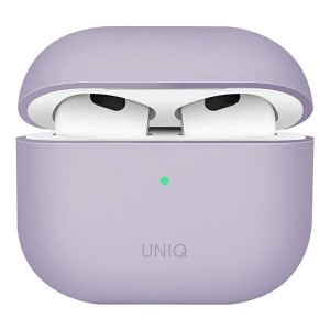 UNIQ AirPods 3 Hülle Case Cover Lino Hybrid Silikon lavender