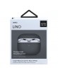 UNIQ AirPods 3 Hülle Case Cover Lino Hybrid Silikon Grau