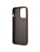 Guess iPhone 13 Pro Case Case Cover 4G Stripe Collection Brown