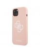 Guess iPhone 13 mini Case Cover Silicone 4G logo pink