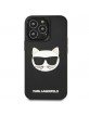 Karl Lagerfeld iPhone 13 Pro Hülle Case 3D Choupette Rubber Schwarz