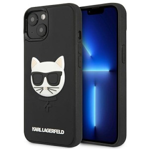 Karl Lagerfeld iPhone 13 Hülle Case 3D Rubber Choupette Schwarz