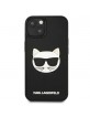 Karl Lagerfeld iPhone 13 Hülle Case 3D Rubber Choupette Schwarz