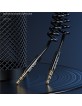 USAMS Kabel Audio Klinke 3,5mm zu 3,5mm 1,2m Spiral Schwarz