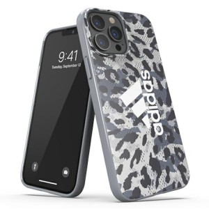 Adidas iPhone 13 Pro OR Snap Hülle Case Cover Leopard Grau