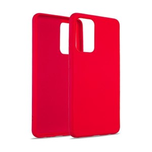 Beline Samsung S22 Ultra Silikon Hülle Case Cover Innenfutter Rot