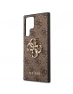 Guess Samsung S22 Ultra Hülle Case 4G Big Metal Logo Braun