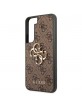 Guess Samsung S22 Hülle Case 4G Big Metal Logo Braun