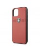 Ferrari iPhone 11 Pro Leder Hülle Case Cover Off Track Rot