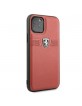 Ferrari iPhone 11 Pro Leather Case Cover Off Track Red