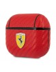 Ferrari AirPods 3 Hülle Case Cover On Track Carbon Rot