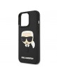 Karl Lagerfeld iPhone 13 Pro Ikonik 3D Rubber Case Black