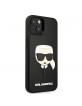 Karl Lagerfeld iPhone 13 mini Ikonik 3D Rubber Hülle Case Schwarz