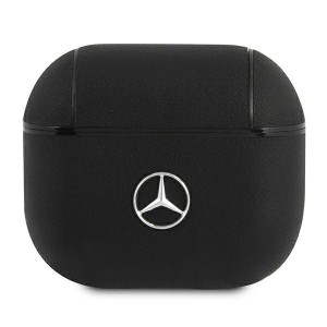 Mercedes AirPods 3 Case Cover Electronic Line Leather Black