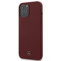 Mercedes iPhone 12 Pro Max Silicone Line Hülle Case Cover Rot