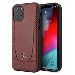 Mercedes iPhone 12 / 12 Pro Case Cover Urban Line Leather Red